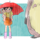Satsuki, Mei, and Totoro from My Neighbor Totoro